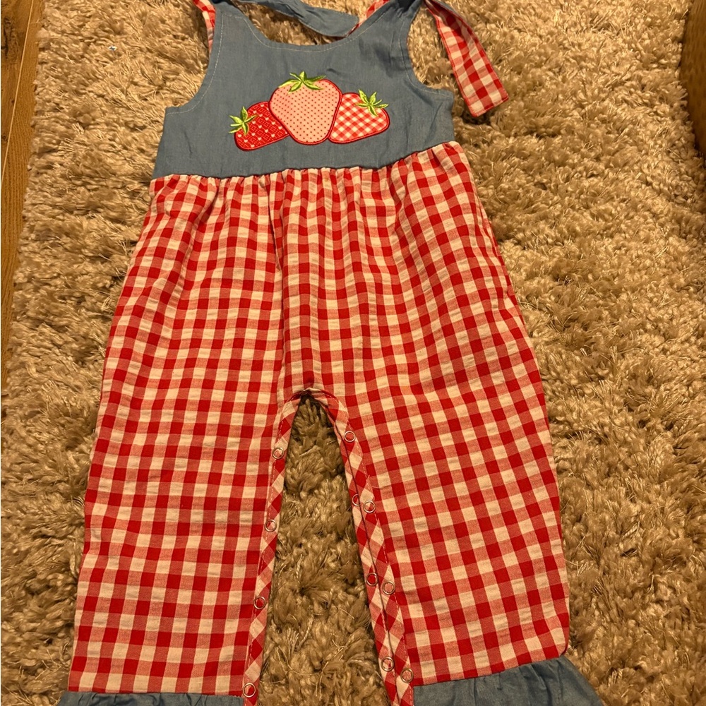 Strawberry Patch Kids Romper
